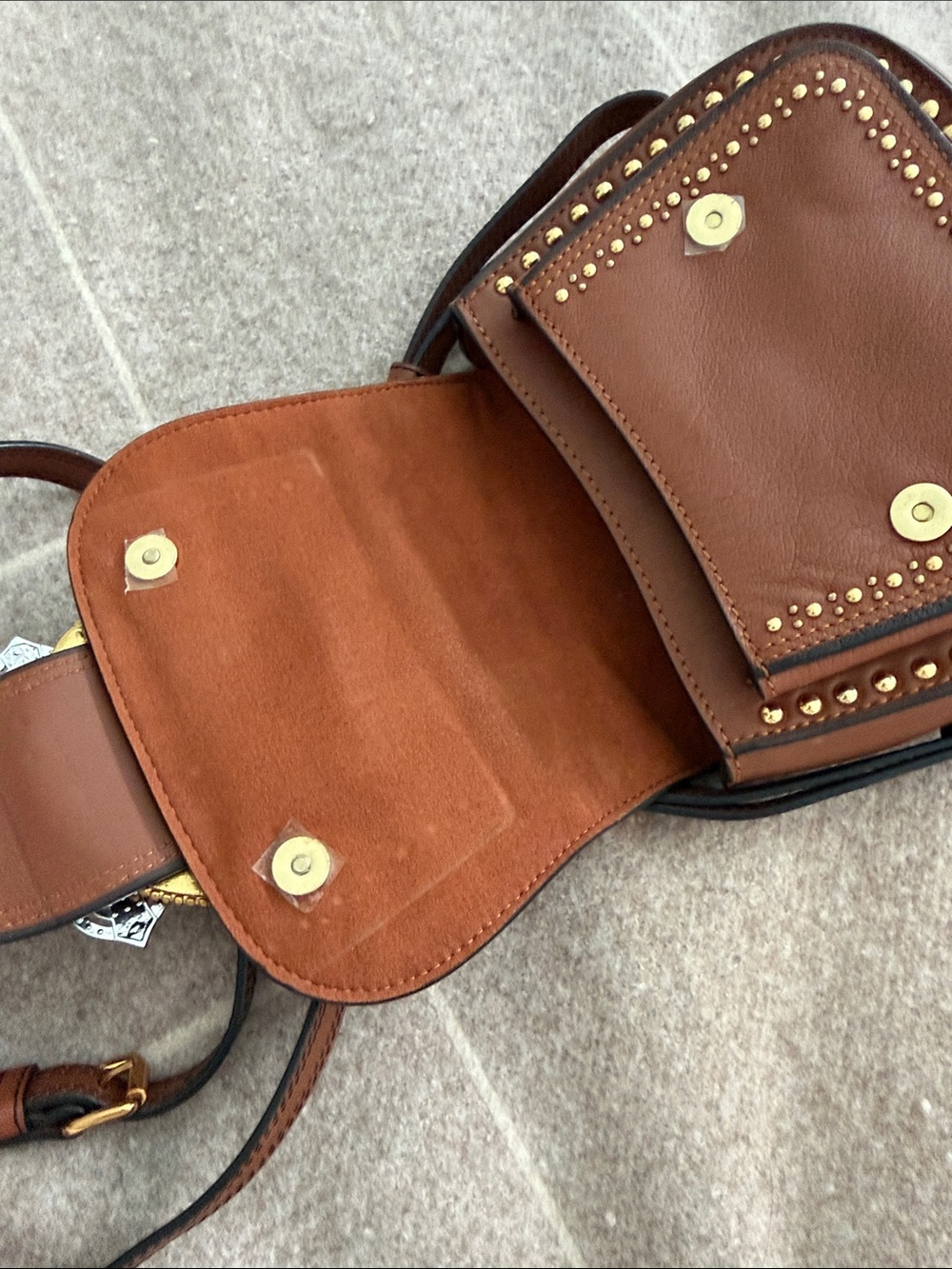 Miu Miu Brown Mini Crossbody with Jeweled Floral Buckle - Picture 7 of 11
